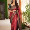 Classic Red Color Soft Lichi Silk Cloth Rich Pallu All Over Saree