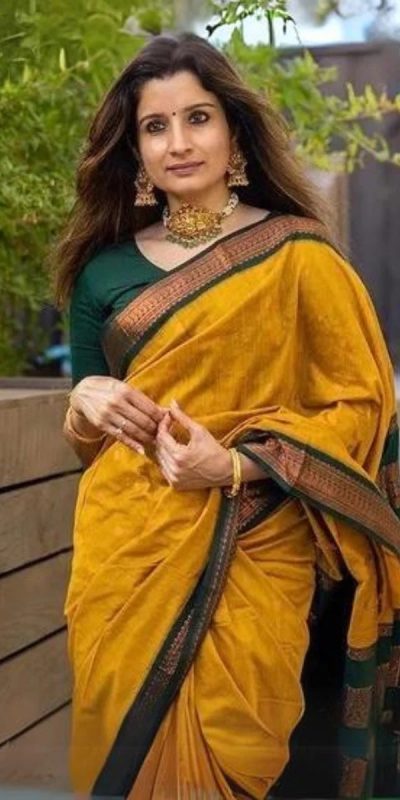 Yellow Soft Silk Saree with Pallu Work