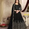 Elegant Black Color Georgette Multi Thread Zari Stich Anarkali Suit