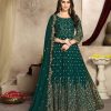 Elegant Green Color Georgette Multi Thread Zari Anarkali Suit