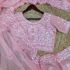 Fancy Pink Color Pure Soft Tabby Organza Butta ND Work Saree