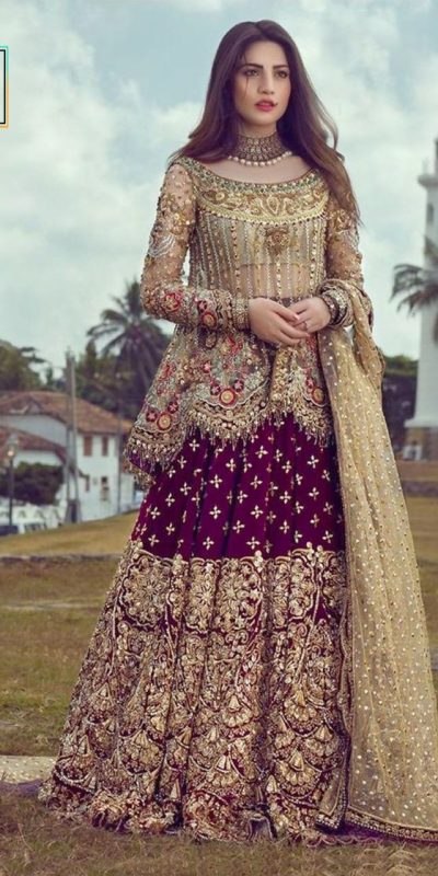 Fine Purple Net Coding sequence Embroidery Lehenga Choli