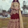 Fine Red Heavy Net Coding sequence Embroidery Lehenga Choli