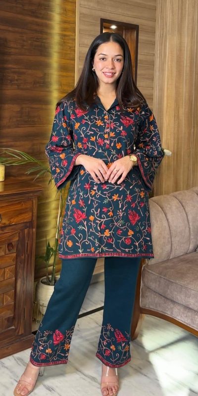 Glamorous Navy Blue Color Rayon Embroidery Work Salwar Suit