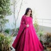 Glamorous Pink Color Georgette Embroidery Work Anarkali Suit