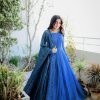Glamorous Royal Blue Color Georgette Embroidery Anarkali Suit