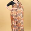 Graceful Peach Color Devsena Soft Silk Saree Digital Print Saree