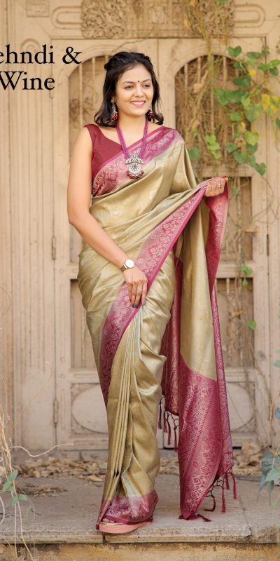 Grand Golden Color Soft Kanjivaram Beautiful Rich Pallu Saree