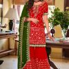 Grand Maroon Color Faux Georgette Embroidery Work Salwar Suit