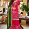 Grand Red Color Faux Georgette Embroidery Work Salwar Suit