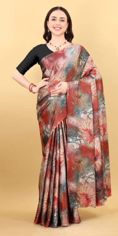 Majestic Maroon Color Devsena Soft Silk Digital Printed Saree