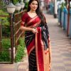 Mesmerizing Maroon Color Soft Lichi Silk Jacquard Work Saree