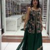 New Green Foix Georgette Rivet Moti Digital Printed Lehenga Choli