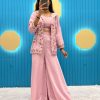 Nice Baby Pink Color Fiona Silk Koti Blazer Embroidery Salwar Suit