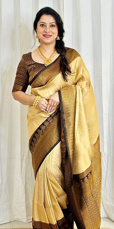 Radiant Grey Color Soft Lichi Silk Ordinary Design Pallu Saree