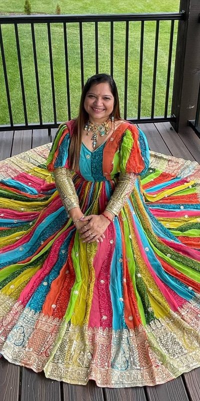 Resplendent Multi Color Foix Georgette With Digital Printed Gown