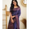 Slightly Violet Color Soft Lichi Silk Cloth Rich Pallu All Over Saree