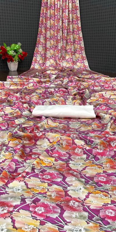 Softly Purple Color Devsena Soft Silk Saree Digital Print Saree