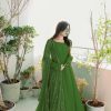 Special Green Faux Georgette Thread With Sequence Anarkali Suit