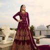 Stylish Maroon Color Georgette Embroidery Work Sharara Suit