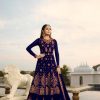 Stylish Purple Color Georgette With Embroidery Work Sharara Suit