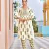 Sublime Cream Color Heavy Rayon With Embroidery Printed Kurti
