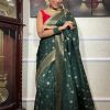 Sublime Green Banarasi Soft Silk Extra Ordinary Design Saree