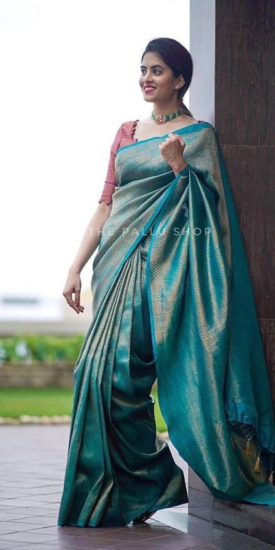 KP 4099 Blue Color Soft Lichi Silk Cloth Rich Pallu All Over Saree Events Casual, Wedding, Festive, Events Etc. Expected Delivery 4-6 Working Days @1349/- | Designer Sarees, Sarees, Bollywood Sarees, Creative Sarees, Embroidered Sarees, Ethnic Saree, Modern Digital sarees, Party Wear Sarees