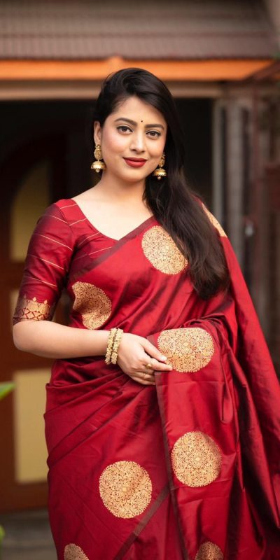 KP 5062 Maroon Color Soft Lichi Silk Jacquard On All Over Saree Casual, Party Wear, Wedding, Events Etc. Expected Delivery 4-6 Working Days @1299/- | Designer Sarees, Sarees, Bollywood Sarees, Creative Sarees, Embroidered Sarees, Ethnic Saree, Modern Digital sarees, Party Wear Sarees
