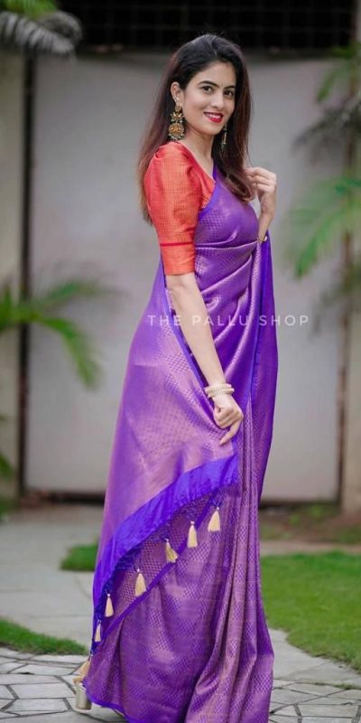 KP 4099 Purple Color Soft Lichi Silk Cloth Rich Pallu All Over Saree Events Casual, Wedding, Festive, Events Etc. Expected Delivery 4-6 Working Days @1349/- | Designer Sarees, Sarees, Bollywood Sarees, Creative Sarees, Embroidered Sarees, Ethnic Saree, Modern Digital sarees, Party Wear Sarees