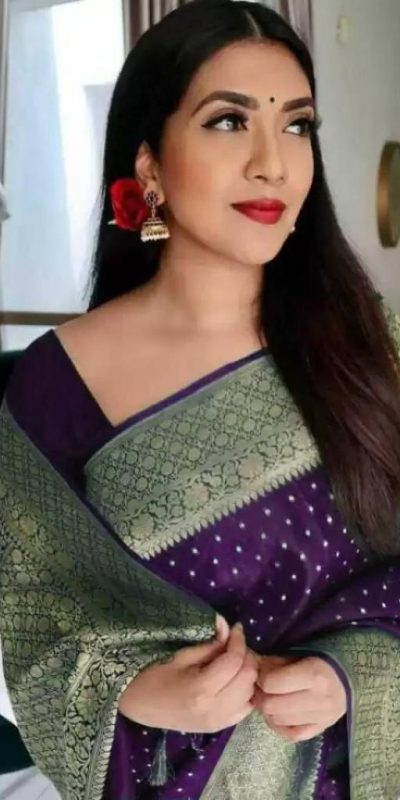 KP 4012 Violet Color Soft Lichi Silk Cloth Beautiful Rich Pallu Saree Casual, Party Wear, Wedding, Events Etc.   Expected Delivery 4-6 Working Days @ 1349 | Designer Sarees, Sarees, Bollywood Sarees, Creative Sarees, Embroidered Sarees, Ethnic Saree, Modern Digital sarees, Party Wear Sarees