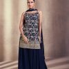 Artful Blue Color Georgette Embroidery Work Salwar Suit