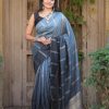 Artful Navy Blue Color Jacquard Rich Pallu On All Over The Saree