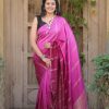 Artful Pink Color Jacquard Rich Pallu On All Over The Saree