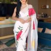 Artful White Color Pure Soft Georgette Silk Design All Over Saree