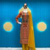 Dazzling Orange Color Maslin Printed And Real Mirror Salwar Suit