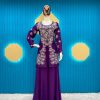 Glamorous Violet Color Chinon Silk Embroidered Salwar Suit