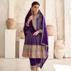Glamorous Violet Premium Silk Embroidery Work Sharara Suit