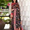 Graceful Black Color Kashmiri Running Thread Zari Work Saree