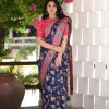Graceful Blue Color Kashmiri Running Thread Zari Work Saree