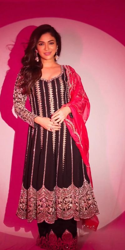 Grand Black Color Chinon Silk Embroidery Sequence Salwar Suit