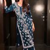 Grand Navy Blue Georgette Thread Embroidered Salwar Suit