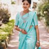 Majestic Sky Blue Color Soft Lichi Silk Jacquard  All Over Saree