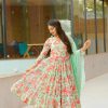 Nice Green Color Georgette Material Digital Printed Anarkali Suit