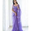 Perfect Violet Color Soft Lilian Slab Jacquard All Over Saree