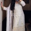 Perfect White Color Georgette Sequence Embroidery Salwar Suit