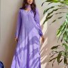 Violet Georgette Thread Embroidery Salwar Suit