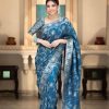 Splendorous Blue Color Soft Lichi Silk Jacquard On All Over Saree