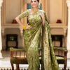 Splendorous Green Color Soft Lichi Silk Jacquard  All Over Saree