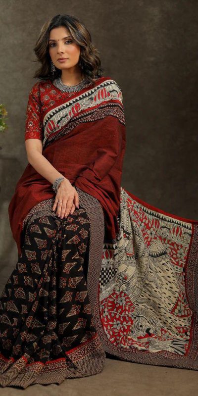 Sublime Black Color Georgette Digital Printed All Over Saree